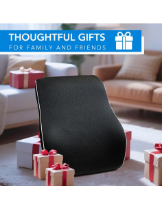 Almohada Lumbar Ergonómica QUTOOL con Funda Malla 3D Negra 2