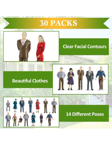 Figuras Miniatura Juexica 30 Pcs 1:50 Plástico Vintage