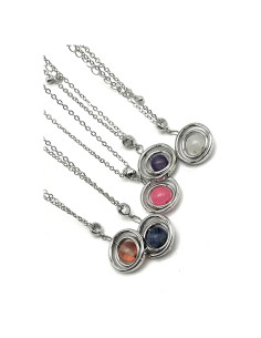 Collar Giratorio Antiestrés Mavi Bandz con Cristal Azul