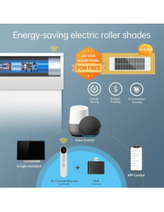 Persianas Motorizadas DENFOON 50.8x182.88cm Blackout con Control Remoto 2