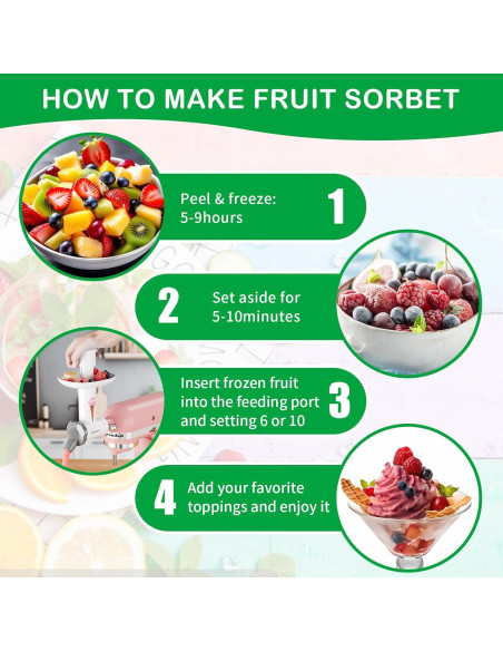 Accesorio para Hacer Helado Sin Lácteos OTOmitra para KitchenAid