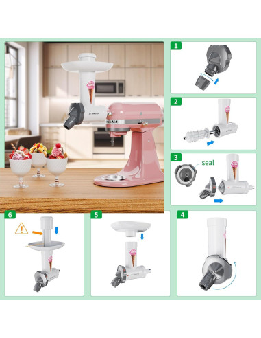 Accesorio para Hacer Helado Sin Lácteos OTOmitra para KitchenAid