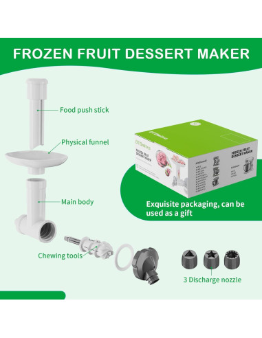 Accesorio para Hacer Helado Sin Lácteos OTOmitra para KitchenAid