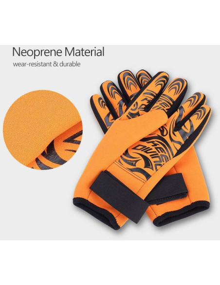Guantes de Buceo Alomejor Neopreno 2MM Antideslizantes XL Naranja