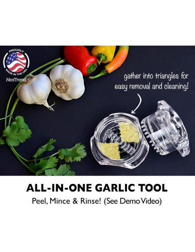Aplastador de Ajo Multifuncional NexTrend Transparente