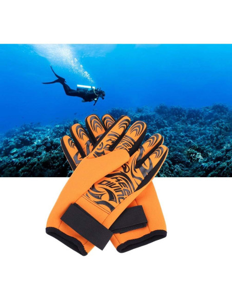 Guantes de Buceo Alomejor Neopreno 2MM Antideslizantes XL Naranja