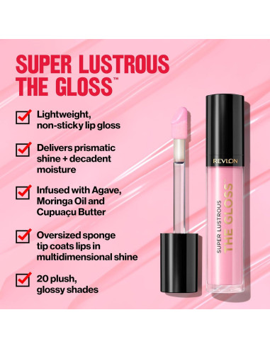 Brillo Labial Super Lustroso Revlon 200 Claro Cristal 3.7 ml