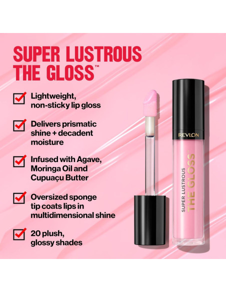 Brillo Labial Super Lustroso Revlon 200 Claro Cristal 3.7 ml