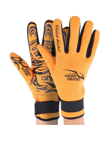 Guantes de Buceo Alomejor Neopreno 2MM Antideslizantes XL Naranja