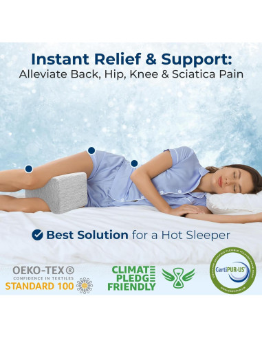 Almohada para Rodillas 5 Estrellas Unidas - Espuma Viscoelástica Refrigerante