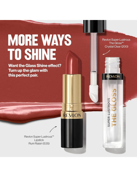 Brillo Labial Super Lustroso Revlon 200 Claro Cristal 3.7 ml