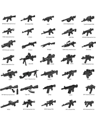 Conjunto de Accesorios Militares Pamvava - 280 Piezas para Figuras