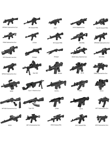 Conjunto de Accesorios Militares Pamvava - 280 Piezas para Figuras Conjunto de Accesorios Militares Pamvava - 280 Piezas para Figuras