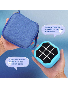 Funda de Almacenamiento y Silicona MGZNMTY para Giiker Tic Tac Toe 2