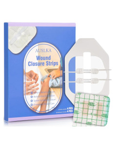 Kit de Cierre de Heridas AUSLKA - 4 Tiras Mariposa 6.99 cm