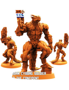 Miniaturas sin pintar TYL Dragonborn Cyborg 40mm - Combo de 5 2