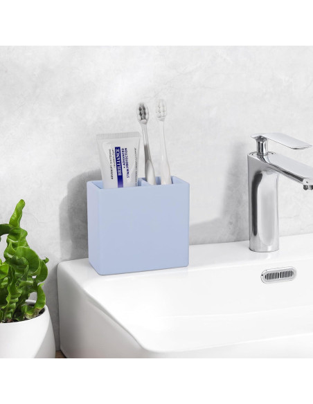 Soporte para Cepillos de Dientes Heagoale 2 Compartimentos Azul