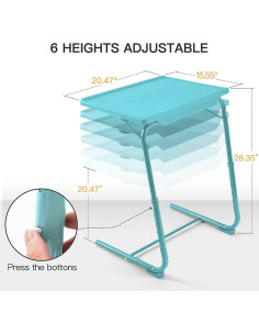Mesa de bandeja de TV ajustable HUANUO HNTT-B - Azul 2