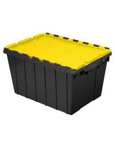 Contenedor de Almacenamiento Akro-Mils KeepBox 12 Galones Negro/Amarillo