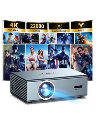 Proyector 4K OWNKNEW GC357 con WiFi6 y Bluetooth 5.3