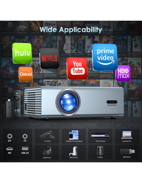 Proyector 4K OWNKNEW GC357 con WiFi6 y Bluetooth 5.3