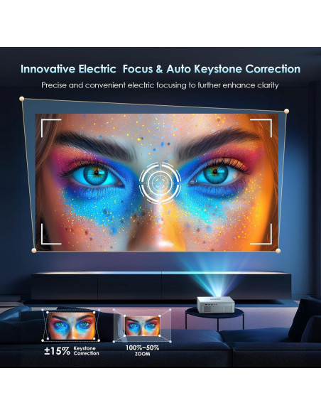 Proyector 4K OWNKNEW GC357 con WiFi6 y Bluetooth 5.3