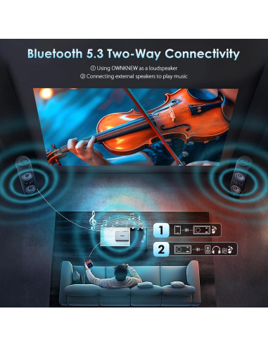 Proyector 4K OWNKNEW GC357 con WiFi6 y Bluetooth 5.3