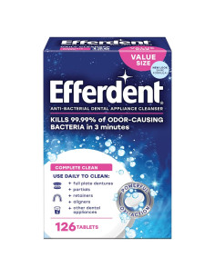 Tabletas limpiadoras Efferdent 126 unidades para dentaduras