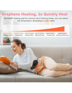 Almohadilla Calefactora Portátil Glyduny para Calambres Menstruales 2