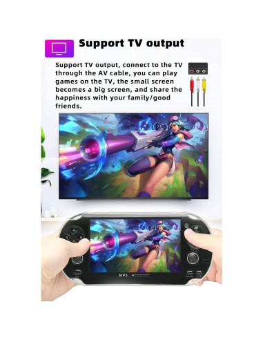 Consola de Juego Portátil CZT 4.3" LCD 8GB 2200 Juegos Retro