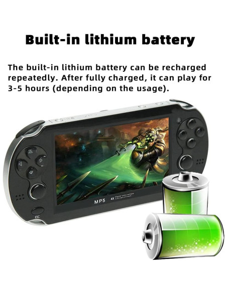 Consola de Juego Portátil CZT 4.3" LCD 8GB 2200 Juegos Retro