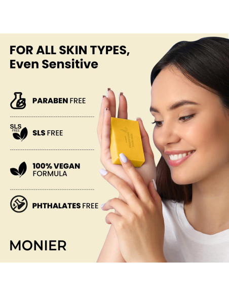 Jabón de Ácido Kójico MONIER con Limón y Cúrcuma - 2 Unidades