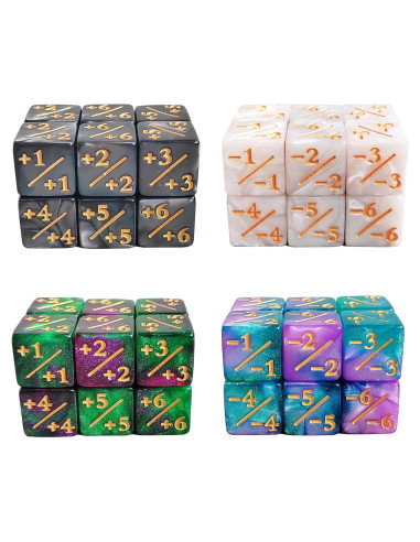 Juego de Dados de Contador 48 Piezas MTG 16mm Acrílico