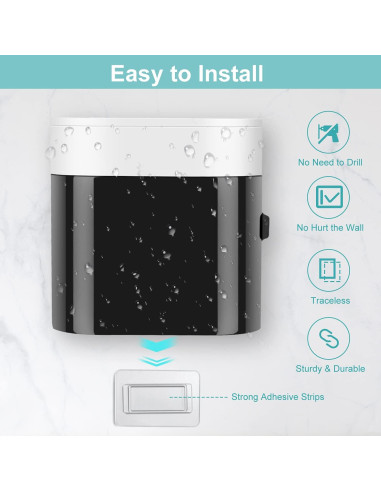 Soporte para Cepillos de Dientes GFWARE TH001 Negro con Dispensador Automático