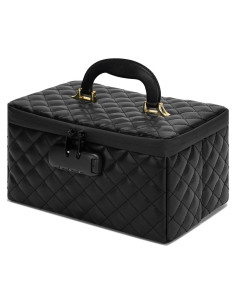 Caja de Maquillaje Portátil con Cerradura K-31 - Negro