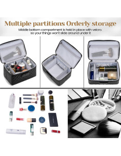 Caja de Maquillaje Portátil con Cerradura K-31 - Negro 2