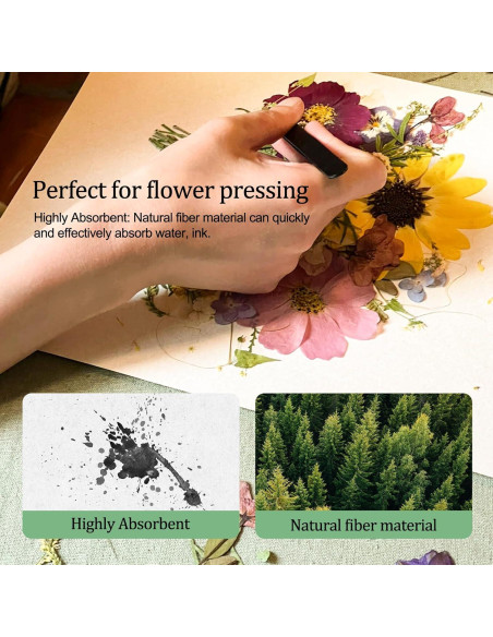 Papel Absorbente A4 Ecoofor para Prensado de Flores - 20 Hojas