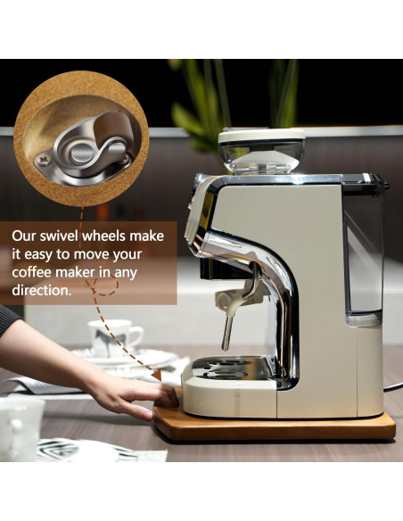 Bandeja Deslizante de Madera WifePro 33x36cm para Cafetera