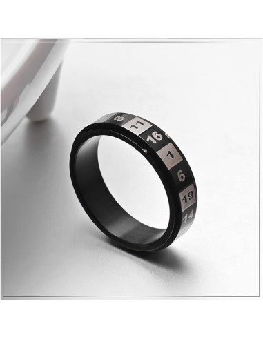 Anillo Fidget Antiestrés Mesnt 6MM Colorido y Negro Talla 6-11