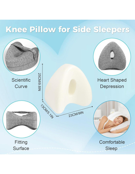 Almohada de Rodilla VANGAYH TZ0723 Espuma Viscoelástica Gris