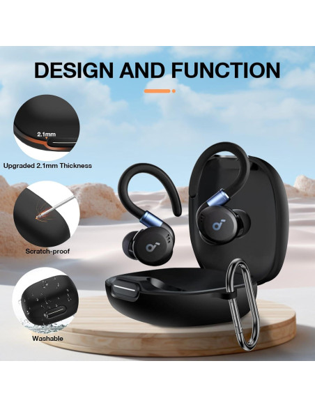 Funda de Silicona LDSXAY para Anker Soundcore Sport X20 - Negro