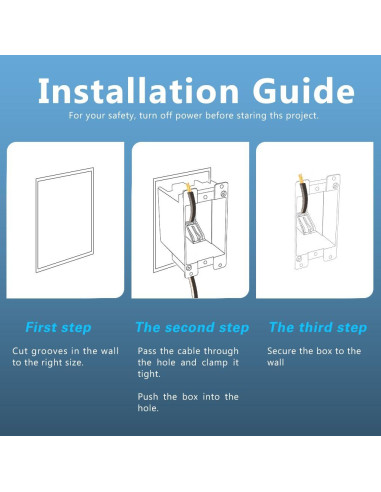 Caja de Trabajo Antiguo XGGYA 1 Gang PVC 11x6x6.7cm