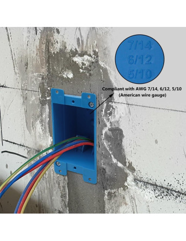 Caja de Trabajo Antiguo XGGYA 1 Gang PVC 11x6x6.7cm