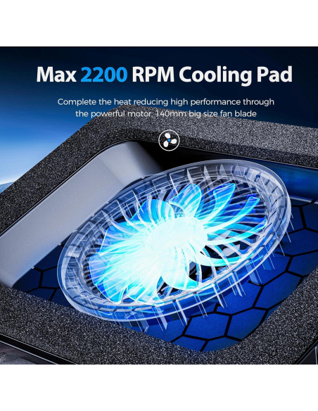 Soporte de Enfriamiento RGB AICHESON K1-BLE para Laptop 15-19"