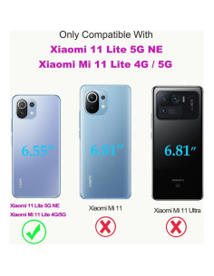 Funda Billetera IUQXU para Xiaomi 11 Lite 5G NE con RFID 2