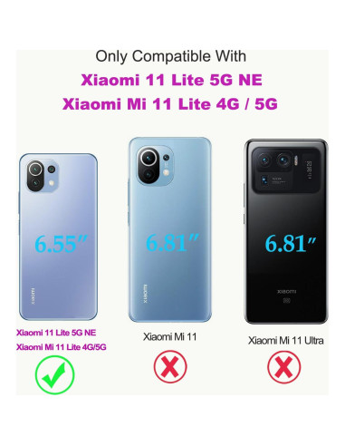 Funda Billetera IUQXU para Xiaomi 11 Lite 5G NE con RFID