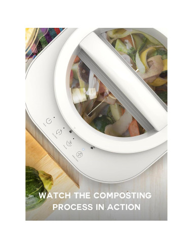 Compostador Eléctrico CompoNova Gaia 4L Sin Olores Blanco