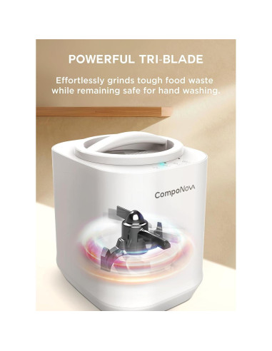 Compostador Eléctrico CompoNova Gaia 4L Sin Olores Blanco
