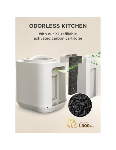 Compostador Eléctrico CompoNova Gaia 4L Sin Olores Blanco