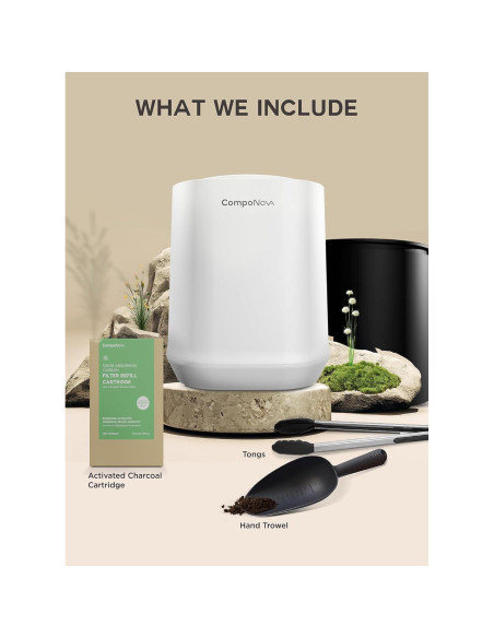 Compostador Eléctrico CompoNova Gaia 4L Sin Olores Blanco